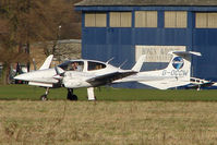 G-OCCW @ EGTC - Diamond Twinstar climbs away from Cranfield
