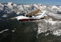 N732YQ @ KAPA - In flight over the Rockies - by DTG
