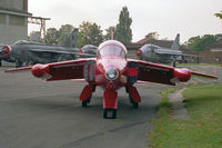 G-GNAT @ EGTC - Hawker Siddeley Gnat T1 at Cranfield Airfield in 1988. - by Malcolm Clarke
