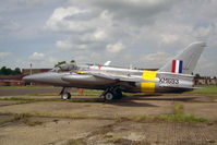 G-TIMM @ EGTC - Hawker Siddeley Gnat T1 at Cranfield Airfield in 1993. Flown as XM693 but formerly RAF XP504. - by Malcolm Clarke