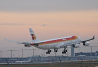 EC-GJT @ KORD - Iberia Airlines A340-313 ROSA CHACEL, BE6275	 arriving from LEMD (Barajas Int'l) on 22R. - by Mark Kalfas