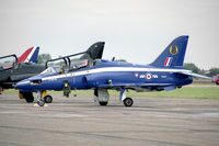 XX231 @ EGTC - British Aerospace Hawk T1W. Flown by RAF No 19(R) Sqn (7 FTS), Chivenor at Cranfields Air Show and Helifest in 1994. - by Malcolm Clarke