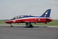 XX310 @ EGXW - British Aerospace Hawk T1W at RAF Waddington in 1990. - by Malcolm Clarke