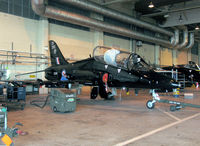 XX265 @ EGXE - British Aerospace Hawk T1A in the 100 Sqn hangar at RAF Leeming in 2004. - by Malcolm Clarke