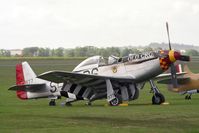 N167F @ EGSU - North American P-51D Mustang. Operated by the Scandinavian Historic Flight as 44-73877 'Old Crow'. Duxford 1996. - by Malcolm Clarke