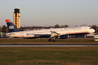 N535UW @ CLT - US Airways N535UW (FLT AWE303) from Denver Int'l (KDEN) landing RWY 18C. - by Dean Heald