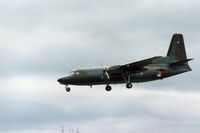 C-5 @ EGQS - F-27-300M Troopship of 334 Squadron Royal Netherlands Air Force on final approach to RAF Lossiemouth in May 1990. - by Peter Nicholson