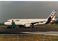 F-WWDC @ EGLF - Airbus A320-111 at Farnborough Airshow 1988 - by moxy