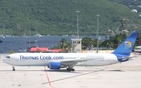 G-TCCA @ TNCM - Thomas Cook 767-300 taxing to the gate - by SHEEP GANG