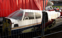 G-RAYE - Fuselage in a compound  at the Doncaster AeroVenture Museum