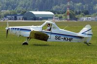 SE-KHF @ ESSP - Seen here taxiing out for glider towing duties at Norrkoping. - by Ray Barber