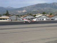 N97038 @ SZP - Cessna 182 SKYLANE, Continental O-470 230 Hp, flaps landing Rwy 22 - by Doug Robertson