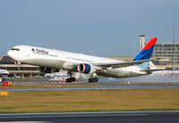 N827MH @ EGCC - Delta '767-400 departing RW23R at MAN. - by vickersfour