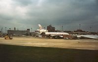 TC-JAU @ LHR - Later converted to a freighter with FedEx, Turkish Airline THY operated this DC-10 as seen at Heathrow in May 1973. - by Peter Nicholson