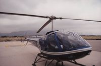 N86235 @ POC - Scanned from PPD archive, parked at current heliport on southside - by Helicopterfriend