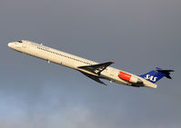 SE-DFU @ EGCC - SAS. MD-82 (c/n 49421) ex LN-ROS. - by vickersfour