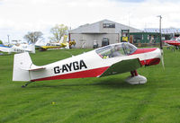 G-AYGA @ EGNG - Jodel D-117 at Bagby Airfield, UK in 2004. - by Malcolm Clarke