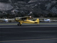 N118DG @ SZP - 2008 Ganzer XPA18, Continental O-200-A 100 Hp, landing roll Rwy 04 in twilight-last possible good photo - by Doug Robertson
