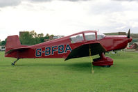 G-BFBA @ EGTC - Jodel DR.100A Ambassadeur at Cranfield Airfield in 1988. - by Malcolm Clarke