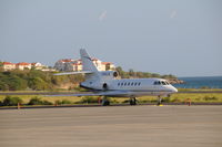 N350JS @ GRENADA AI - Mystere-Falcon 50 Grenada 04012010 - by Chris