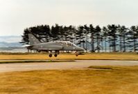 XX317 @ EGQL - Hawk T.1A of 234 Squadron landing at the 1991 Leuchars Airshow. - by Peter Nicholson