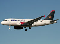 JY-AYP @ LEBL - Landing rwy 25R in 'One World' c/s - by Shunn311