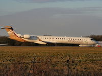 5A-LAE @ EGCC - Libyan Airlines Bombardier CL-600-2D24 CRJ-900 - by Chris Hall