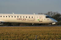 5A-LAE @ EGCC - Libyan Airlines Bombardier CL-600-2D24 CRJ-900 - by Chris Hall