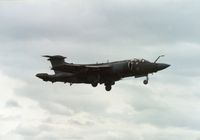 XN981 @ EGQS - Buccaneer S.2B of 12 Squadron landing at Lossiemouth in May 1991. - by Peter Nicholson