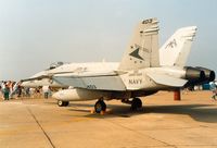 163477 @ MHZ - Another view of the VFA-81 Hornet in the static park at the 1992 Mildenhall Air Fete. - by Peter Nicholson