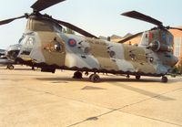 ZA711 @ MHZ - Chinook HC.1 of 7 Squadron at RAF Odiham on display at the 1992 Mildenhall Air Fete. - by Peter Nicholson