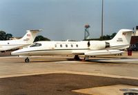 84-0085 @ MHZ - C-21A Learjet of 58th Military Airlift Squadron at Ramstein on display at the 1992 Mildenhall Air Fete. - by Peter Nicholson