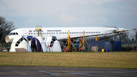 VT-EYF @ EGBP - Ex Indian Airlines A320 being recycled at Kemble - by moxy
