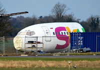 VP-BBN @ EGBP - What's left of Sky Express B737-330 at Kemble - by moxy