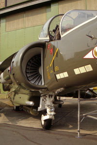 ZD472 @ EGXW - British Aerospace Harrier GR5 replica at RAF Waddington in 1995. - by Malcolm Clarke