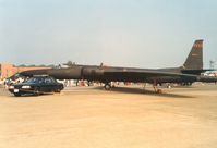 80-1074 @ MHZ - U-2R of the 9th Reconnaissance Wing at Beale AFB on display at the 1992 Mildenhall Air Fete. - by Peter Nicholson