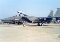 90-0248 @ MHZ - Another view of the 492nd Fighter Squadron F-15E Eagle in the static park at the 1992 Mildenhall Air Fete. - by Peter Nicholson