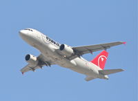 N370NB @ KLAX - Northwest Airlines A319-114, 25R departure KLAX. - by Mark Kalfas