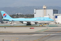 HL7493 @ KLAX - Korean Airlines Boeing 747-4B5, taxiway Charlie for 25R KLAX. - by Mark Kalfas