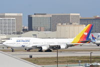 DQ-FJK @ KLAX - Air Pacific Boeing 747-412, rolling out on 25L KLAX. - by Mark Kalfas
