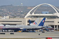 N596UA @ KLAX - United Airlines Boeing 757-222, taxiing to the north complex KLAX. - by Mark Kalfas