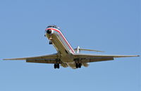 N570AA @ KLAX - American Airlines MD-83, short final 25L KLAX. - by Mark Kalfas