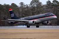 N827MD @ ORF - US Airways Express (Republic Airways) N827MD landing RWY 23 as FLT RPA3335 from Philadelphia Int'l (KPHL). - by Dean Heald