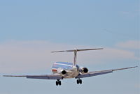N931TW @ KLAX - American Airlines Mcdonnell Douglas DC-9-83(MD-83), short final 25R KLAX. - by Mark Kalfas