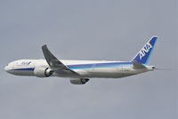 JA733A @ KLAX - ANA Boeing 777-381 (ER), 25R departure KLAX. - by Mark Kalfas