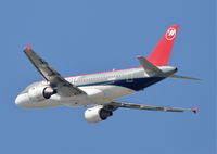 N325NB @ KLAX - Northwest Airlines A319-114, 25R departure KLAX. - by Mark Kalfas