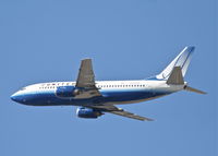 N375UA @ KALX - United Airlines Boeing 737-322, 25R departure KLAX. - by Mark Kalfas
