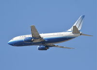 N375UA @ KLAX - United Airlines Boeing 737-322, 25R departure KLAX. - by Mark Kalfas