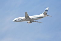 N705AS @ KLAX - Alaska Airlines Boeing 737-490, 25R departure KLAX. - by Mark Kalfas
