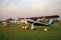 G-BRDJ @ EGTC - Luscombe 8F Silvaire at Cranfield Airfield in 1989. - by Malcolm Clarke